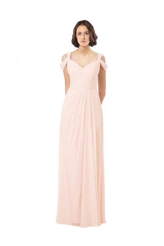 Cheap Chiffon Sweetheart Bridesmaid Dress with An Illusion Overlay Sydney
