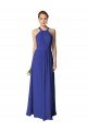Cheap Long Full Length Chiffon Halter Bridesmaid Dress Sydney