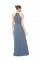 Cheap Spaghetti Strap Long Chiffon Halter A-Line Bridesmaid Dress Sydney