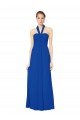 Cheap Sleeveless Long Chiffon Empire Gown with Pleated Halter Straps Sydney