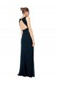 Cheap Long Chiffon V-Neck Sleeveless Bridesmaid Dress with Large Keyhole Back Sydney