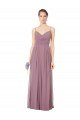 Cheap V-Neck Spaghetti Strap Open Back Long Chiffon Bridesmaid Dress Sydney