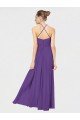 Cheap Long Chiffon Spaghetti Strap Halter Bridesmaid Dress Sydney