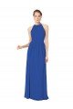 Cheap Long Chiffon High-Neck Sleeveless Bridesmaid Dress Sydney