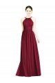 Cheap Halter Neck Open Back Draped Chiffon Bridesmaid Dress Sydney