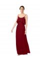 Cheap Scoop Neck Chiffon Bridesmaid Dress with Spaghetti Straps and Low Back Sydney