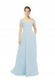 Cheap Chiffon Bridesmaids Dress with Off the Shoulder Draped Neckline Sydney