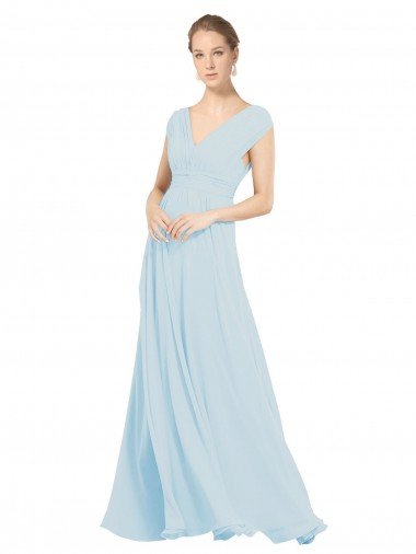 Cheap Chiffon Bridsmaids Dress with V-Neckline and Tie V Back Sydney