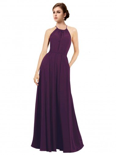 Cheap Elegant Chiffon Bridesmaids Dress with Softly Draped Bodice Sydney