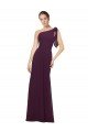 Cheap One Shoulder Chiffon Bridesmaids Dress with Shoulder Bow Sydney