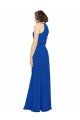 Cheap Long Jewel Neckline Chiffon Bridesmaids Dress wit Chiffon Tie Sash Sydney