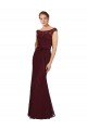 Cheap Lace Bridesmaids Dress with Matching Satin Tie Sash Sydney