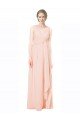 Cheap Full Length Chiffon Bridesmaid Dress with V-Front and Back Sydney