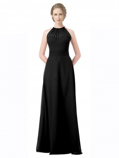 Cheap Full Length Chiffon Sweetheart Bridesmaid Dress with An Illlusion Overlay Sydney
