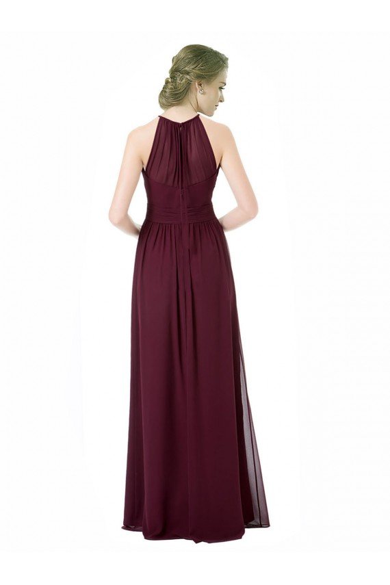Cheap Full Length Chiffon Sweetheart Bridesmaid Dress with An Illlusion Overlay Sydney