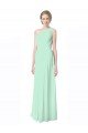 Cheap One Shoulder Chiffon Bridesmaid Dress with Asymmetrical Ruched Bodice Sydney