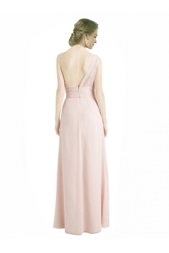 Cheap Full Length Chiffon Bridesmaid Dress with One Wide Shoulder Strap Sydney