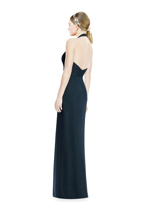Cheap V-Neck Halter Chiffon Bridesmaid Dress with Side Front Slit Sydney