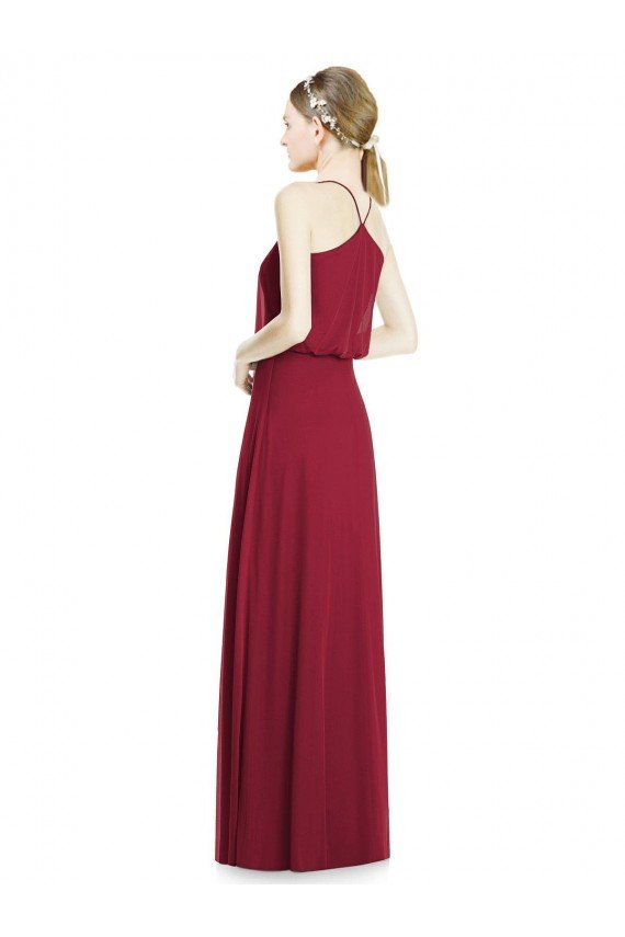 Cheap Full Length V-Neck A-Line Chiffon Boho Bridesmaid Dress Sydney