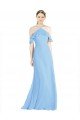 Cheap Halter Frill Cold Shoulder A-Line Chiffon Bridesmaid Dress Sydney