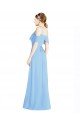 Cheap Halter Frill Cold Shoulder A-Line Chiffon Bridesmaid Dress Sydney