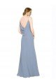 Cheap Cowl Back Long Chiffon Slip Bridesmaid Dress with Straps Sydney