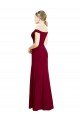 Cheap Off the Shoulder Long Chiffon Bridesmaid Dress / Prom Dress with Pleats Sydney