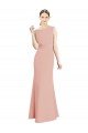 Cheap Full Length Long Chiffon Bridesmaid Dress with Pleated Lace Waist Sydney