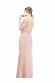 Cheap Full Length Long Chiffon Bridesmaid Dress with Pleated Lace Waist Sydney