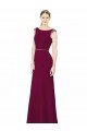 Cheap Slim Chiffon Bridesmaid Dress with Embellished Capped Sleeves Sydney