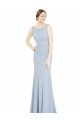 Cheap Full Length Chiffon Bridesmaid Dress with Sparkly Neckline and Belt Sydney