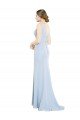 Cheap Full Length Chiffon Bridesmaid Dress with Sparkly Neckline and Belt Sydney