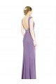 Cheap Long Chiffon Bridesmaid Dress with Boat Neckline and Keyhole Sydney