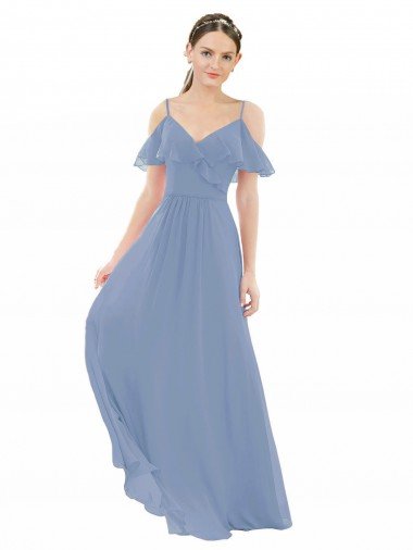 Cheap Pleated One Shoulder A-Line Chiffon Bridesmaid Dress Sydney