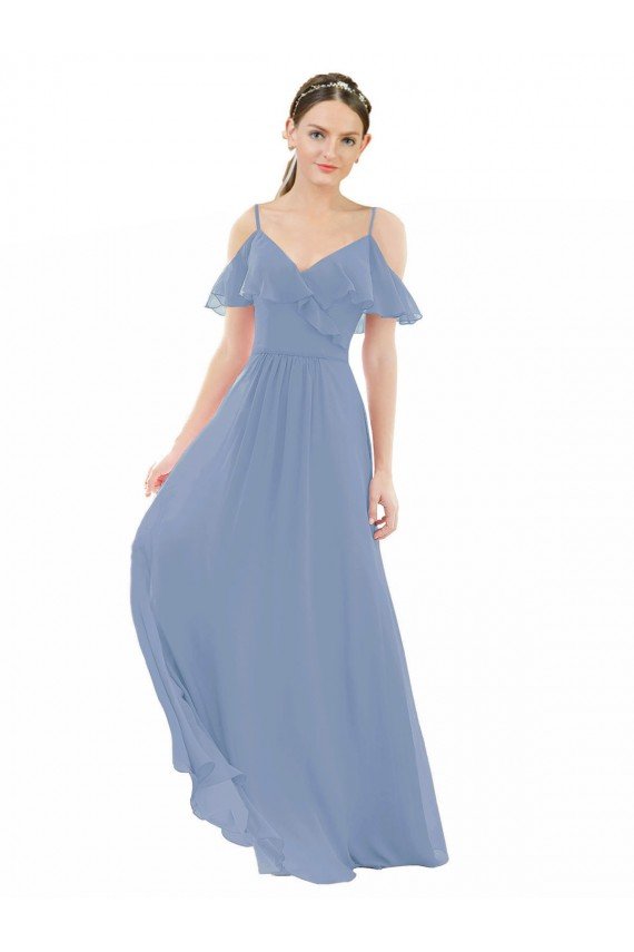 Cheap Pleated One Shoulder A-Line Chiffon Bridesmaid Dress Sydney
