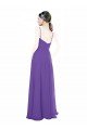 Cheap Long Chiffon A-Line Bridesmaid Dress with Deep V-Neckline and Side Slit Sydney