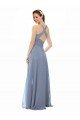 Cheap High Neck Chiffon Bridesmaid Dress with Draped Bodice Sydney
