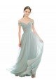 Cheap Romantic Bridesmaid Dress with Embroidered Off the Shoulder Bodice Sydney