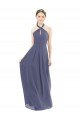 Cheap High Halter Neck Chiffon Bridesmaid Dress with Twist-Tie Sydney