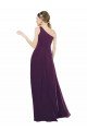 Cheap One Shoulder Chiffon Bridesmaid Dress with Draped Bodice Sydney