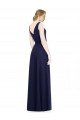 Cheap Cowl Neck Deep V-Back Chiffon Bridesmaid Dress with Side Front Slits Sydney