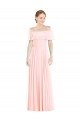 Cheap Off the Shoulder Long Bridesmaid Dress With Ruffle Overlay Sydney