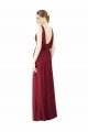 Cheap V-Neck Full-Length Sleeveless Low Back Chiffon Bridesmaid Dress Sydney