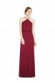 Cheap Sleek Halter Neck A-Line Chiffon Bridesmaid Dress Sydney