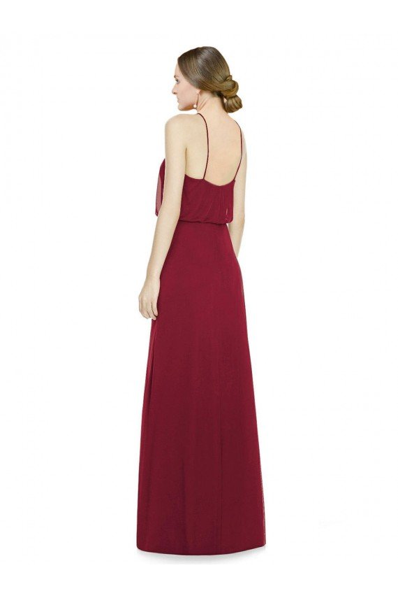 Cheap Sleek Halter Neck A-Line Chiffon Bridesmaid Dress Sydney