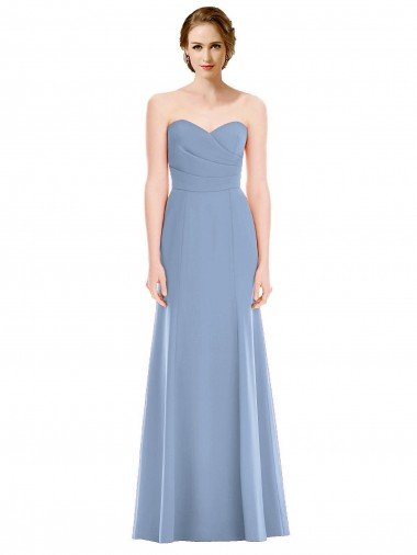 Cheap Draped Strapless Sweetheart Trumpet Chiffon Bridesmaid Dress Sydney