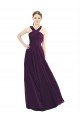 Cheap Draped Long Chiffon Bridesmaid Dress with Unique Crossed Neckline Sydney