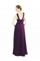Cheap Draped Long Chiffon Bridesmaid Dress with Unique Crossed Neckline Sydney