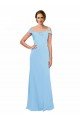 Cheap Off the Shoulder Bateau Neck Chiffon Bridesmaid Dress with Straps Sydney