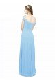 Cheap Off the Shoulder Bateau Neck Chiffon Bridesmaid Dress with Straps Sydney